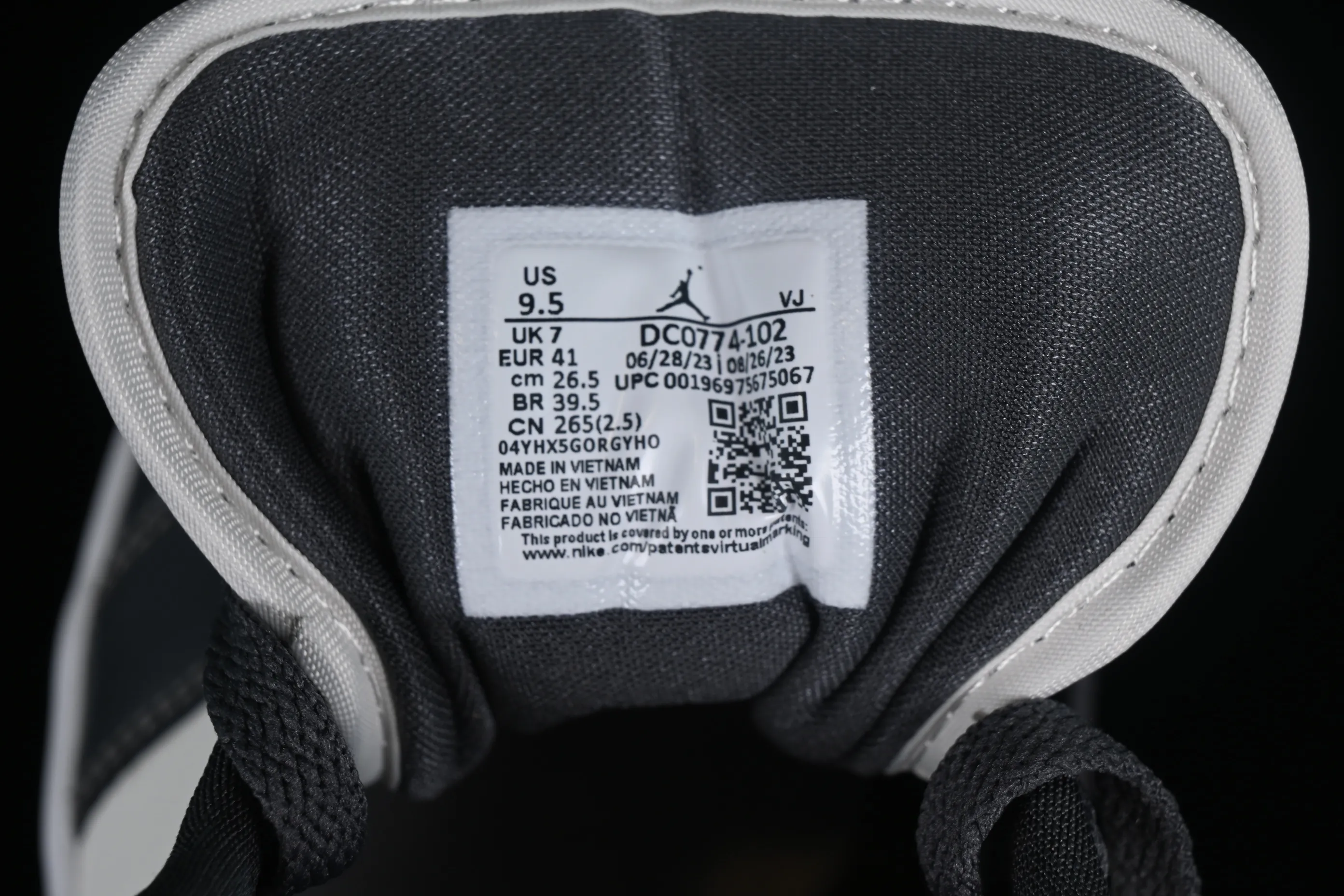 All categories Air Jordan Jordan series basketball shoes Air Jordan 1 Low G version pure original Air Jordan 1 Low "Dark Grey" AJ1 Joe 1 dark gray white low-top cultural casual sneakers DC0774-102